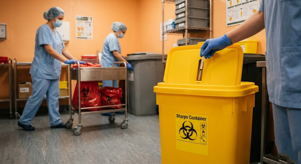 how to dispose sharps waste